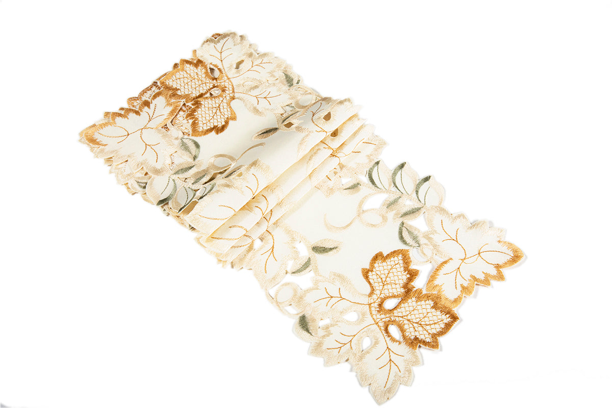 XD11018 Autumn Forest Tray Cloths, 8"x15",Set of 4