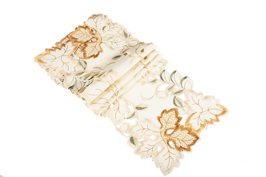 XD11018 Autumn Forest Tray Cloths, 8"x15",Set of 4