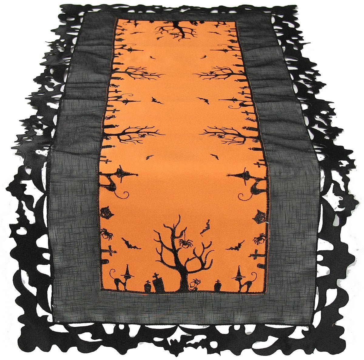 XD11026 Hallows Eve Embroidered Table Runner 16x34