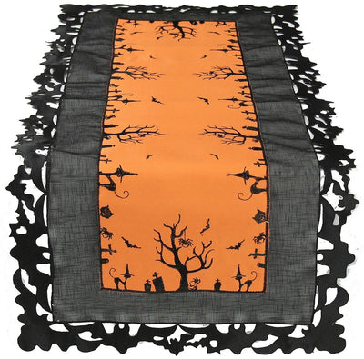 XD11026 Hallows Eve Embroidered Table Runner 16x34
