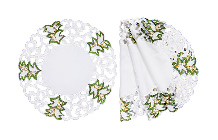 XD110708 Tannenbaum Doilies, Set of 4