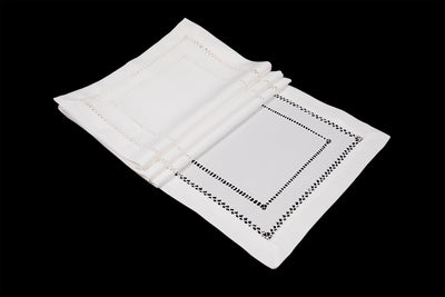 XD11099 Double Hemstitch Placemats,13''x19'', Set of 4