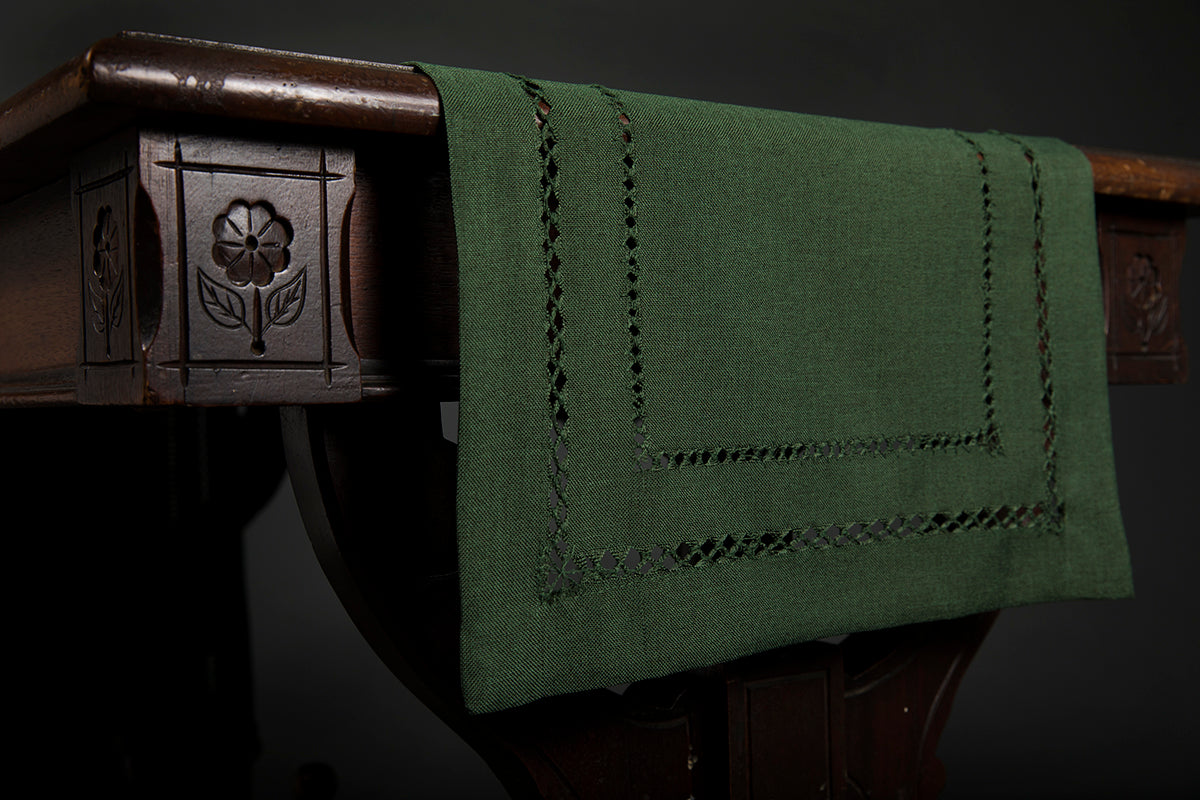 XD11099 Double Hemstitch Table Runner, 14''x72''