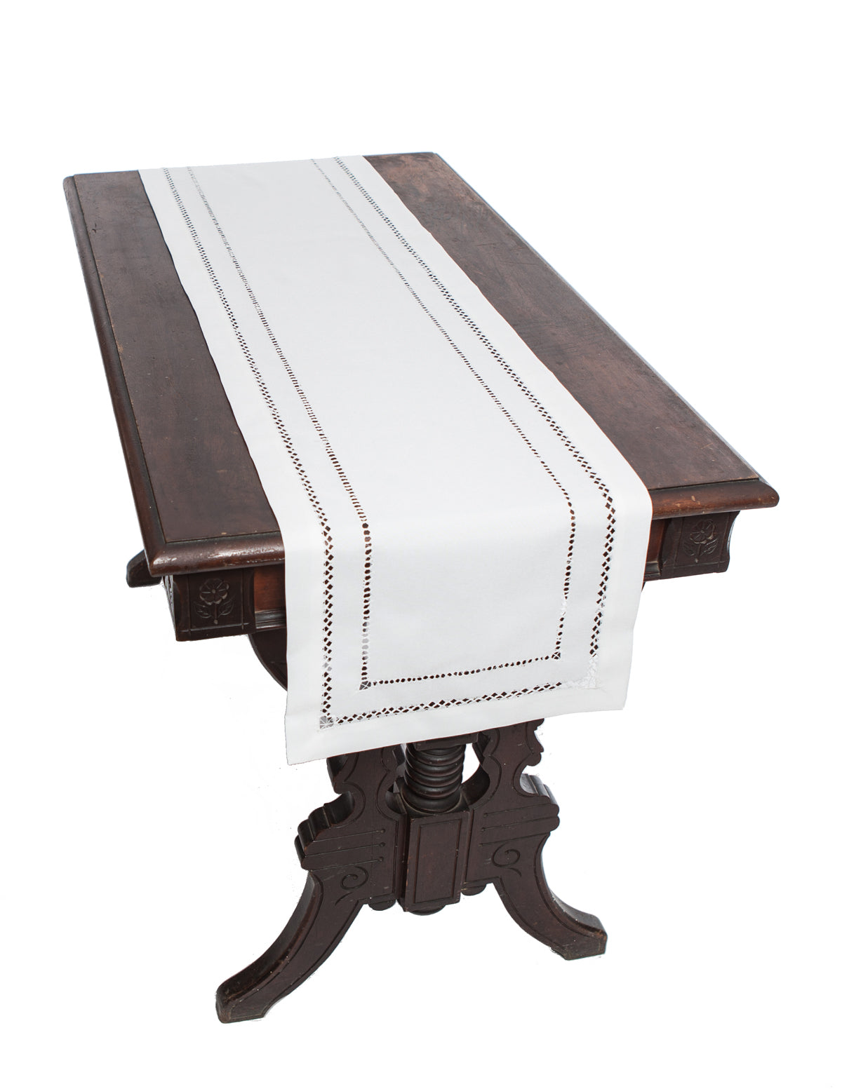 XD11099 Double Hemstitch Table Runner, 14''x72''