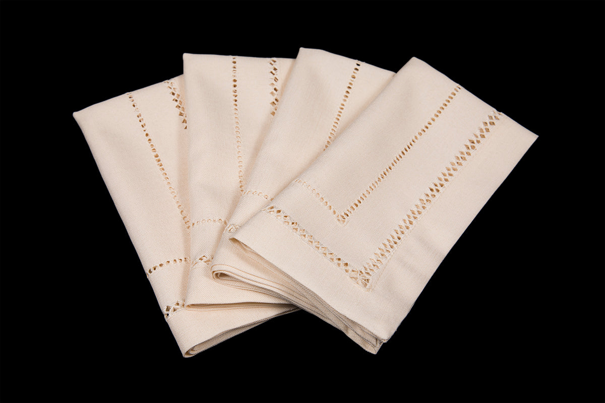 Xia Home Fashions Double Hemstitch Napkins 20x20 Inch Pine Set of 4