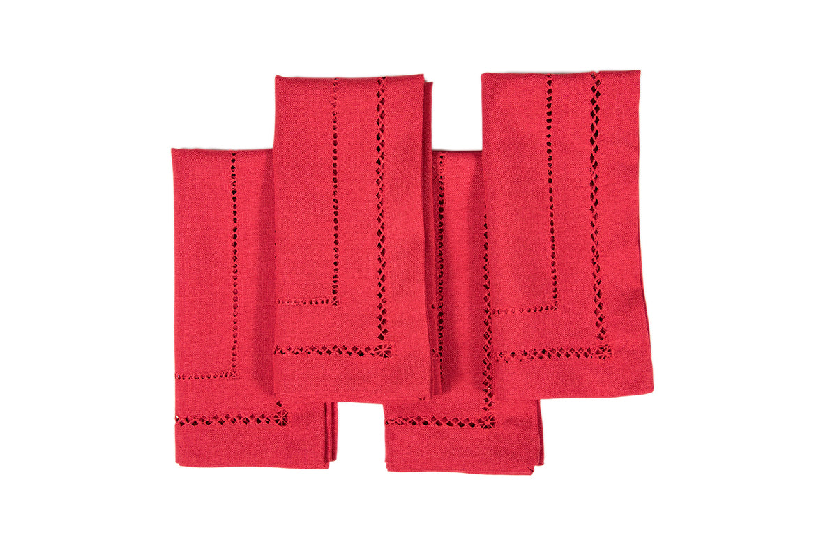 Xia Home Fashions Double Hemstitch Napkins 20x20 Inch Pine Set of 4