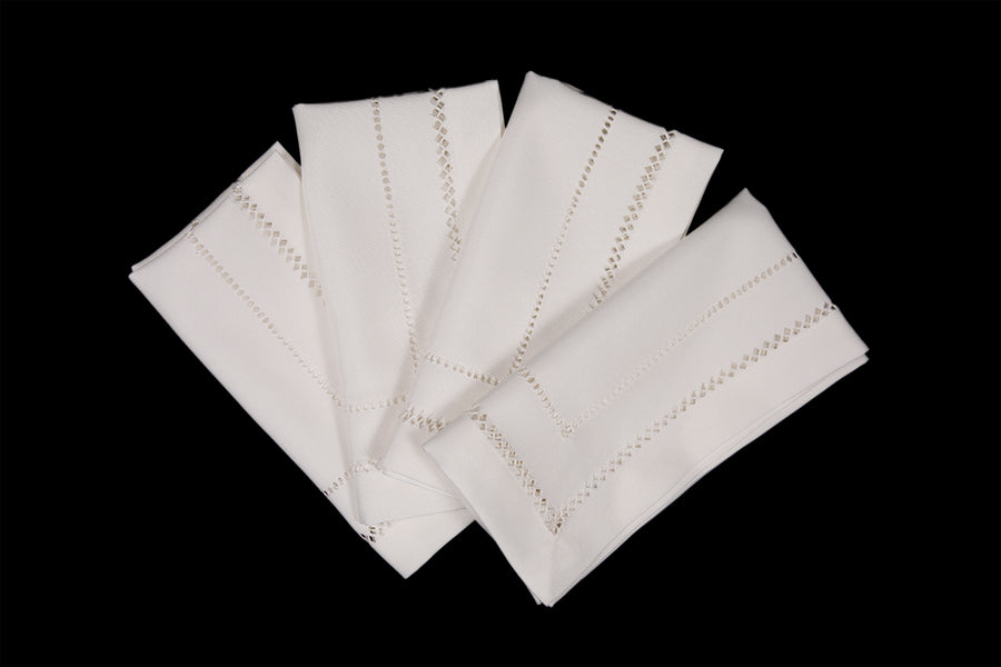 XD11099 Double Hemstitch Napkins,20''x20'', Set of 4