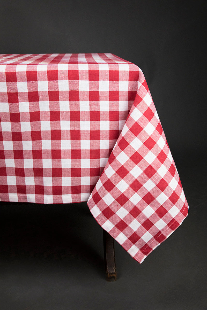 Xia Home Fashions Gingham Check Tablecloth 60x60 Inch Blue