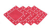 XD13015 Polka Dot Coasters, 6"x6", Set of 4