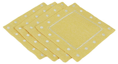 XD13015 Polka Dot Coasters, 6"x6", Set of 4