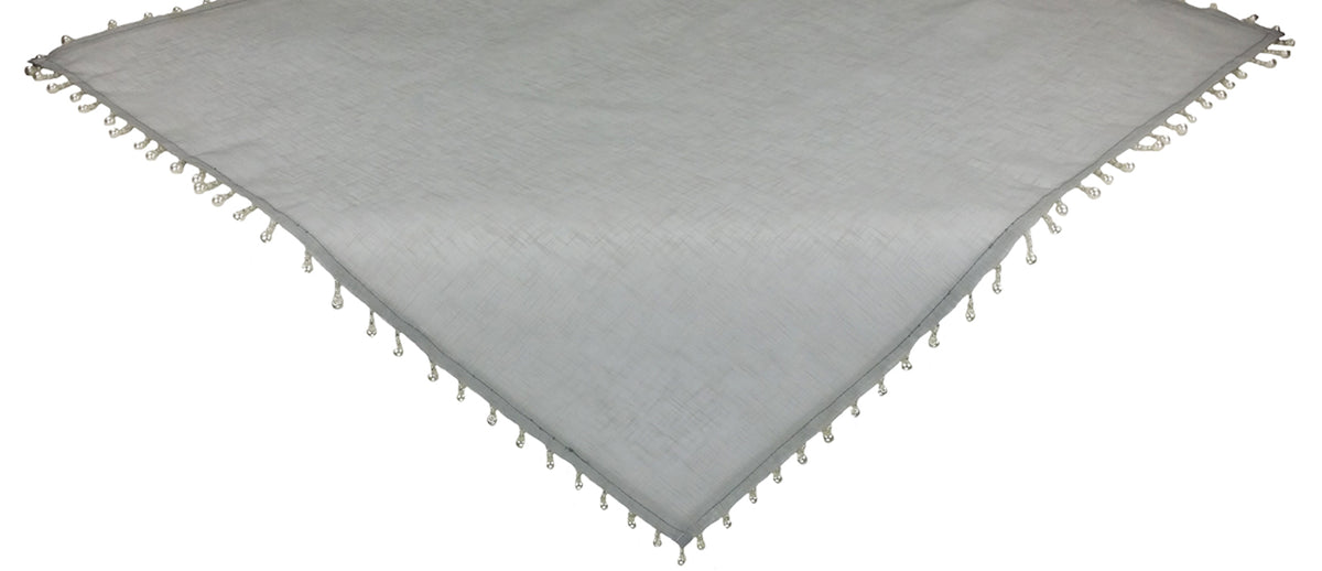 Xia Home Fashions Sheer Beaded Table Topper 34x34 Gold