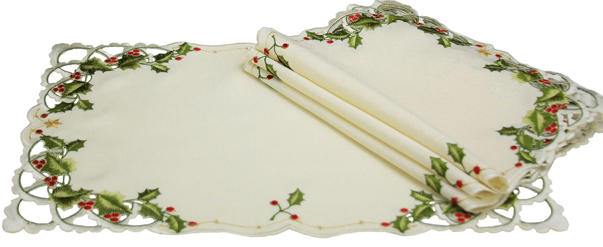 XD13188 Winter Berry Placemats Set of 4 12x18