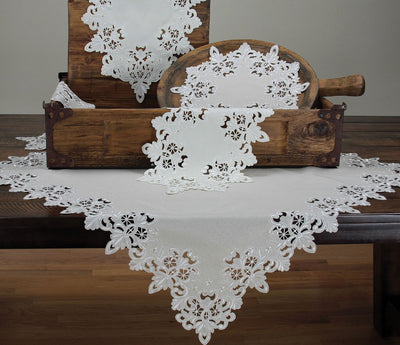 XD13988 Victorian Lace Table Topper,34"x34"