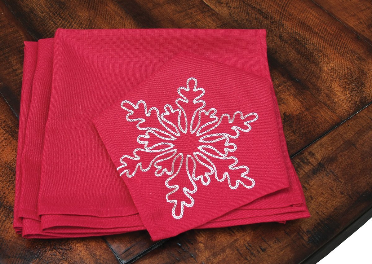 XD14103 Snow Napkins Set of 4 20x20
