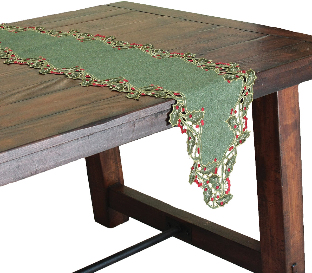 XD14791 Holly Embroidered Table Runner