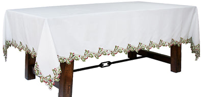 XD14791 Holly Embroidered Tablecloth