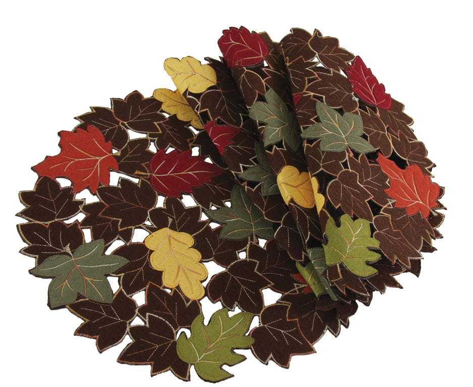 XD14991 Forest BlanketRound Placemats, 16", Set of 4