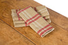 XD15012 Natural Linen Check Tea Towels,14"x22", Set of 4