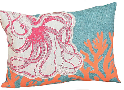 Xia Home Fashions Applique Octopus Pillow 13x18 Sand