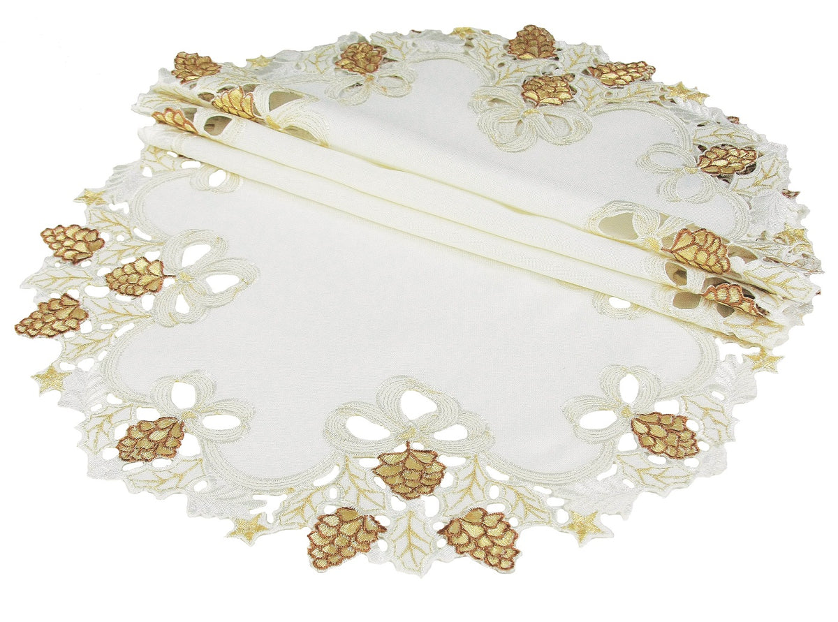 XD15807 Gilded Pines Table Runner 16x34