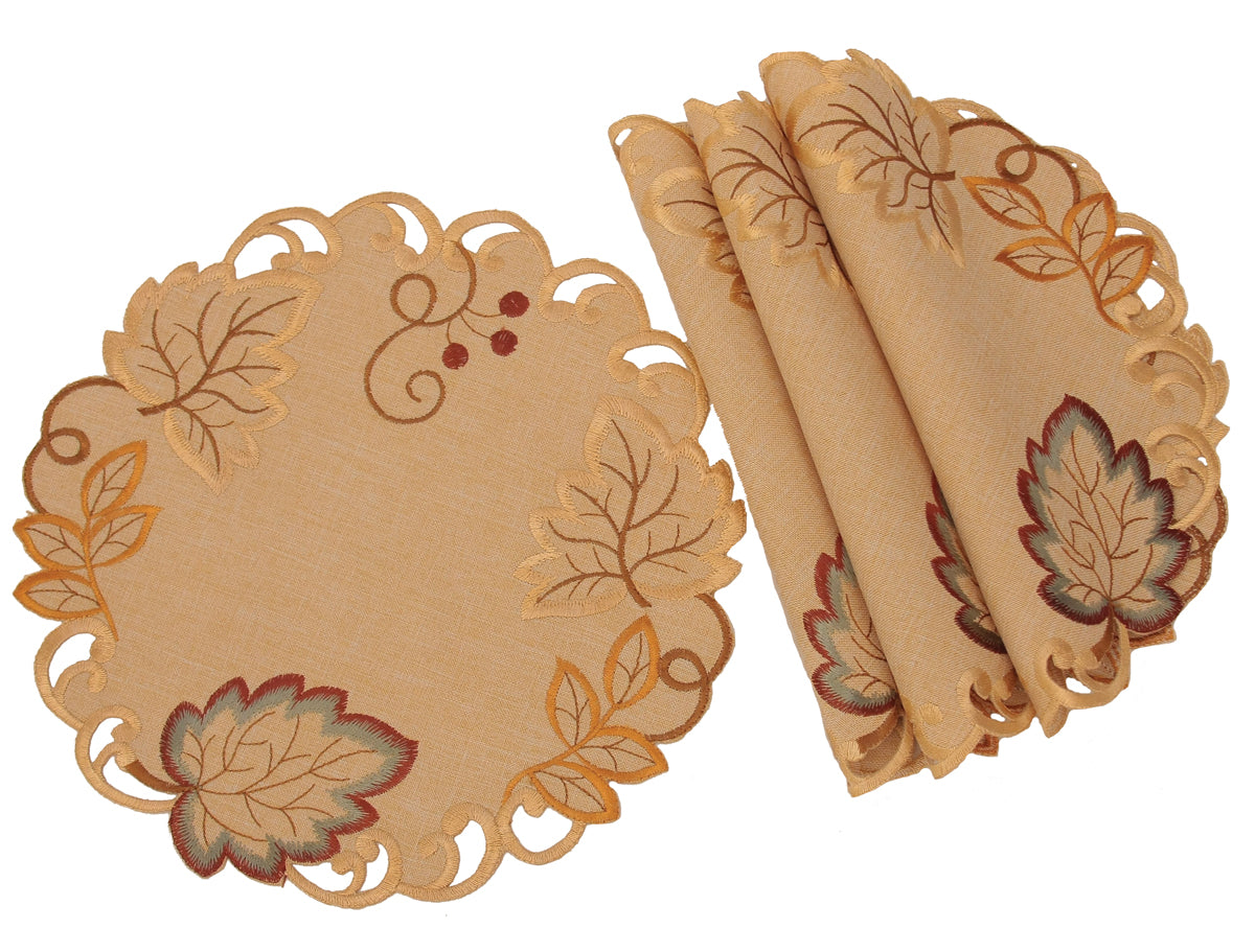 XD160901 Harvest Verdure Doilies, Set of 4