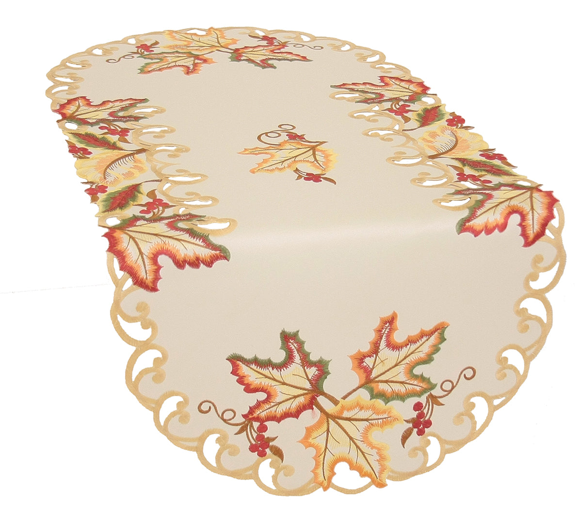 XD160912 Moisson Leaf Table Runner 16x34