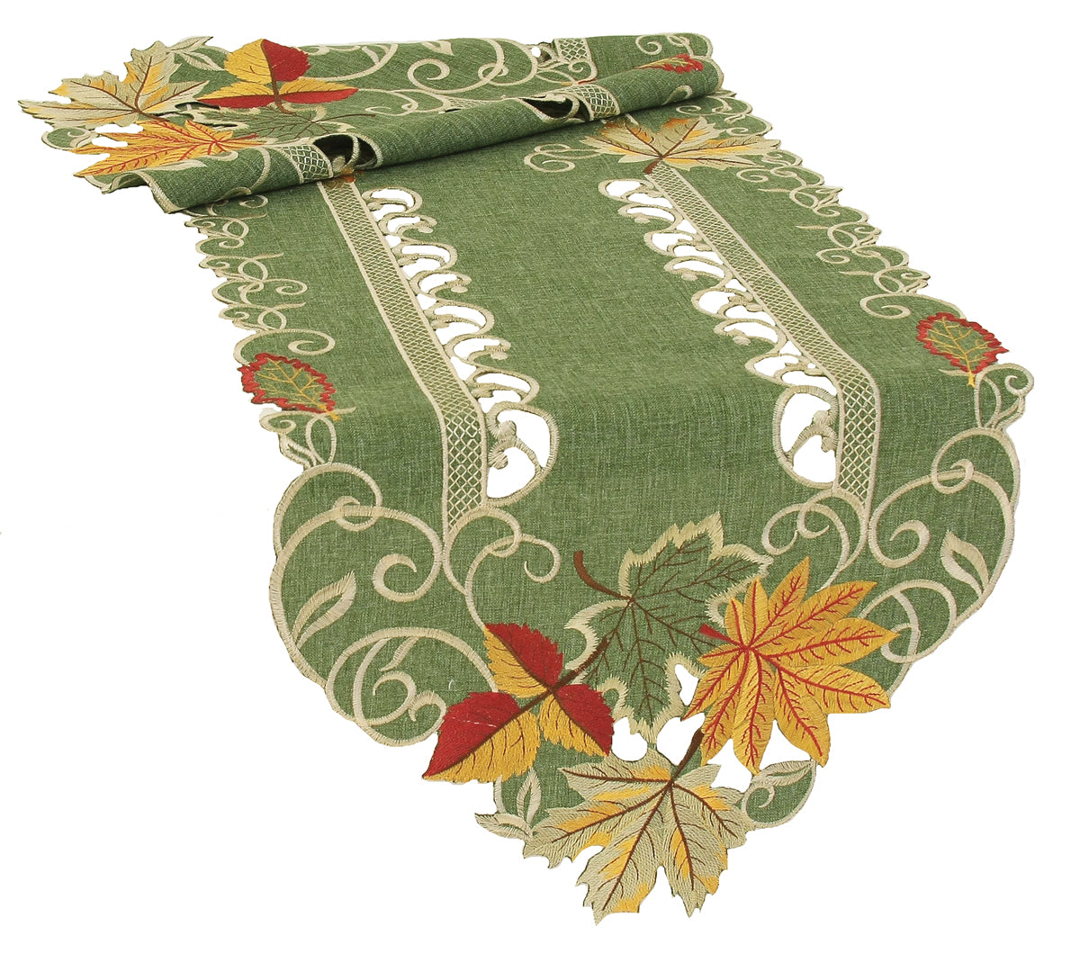 XD160915 Delicate Leaves Table Runner