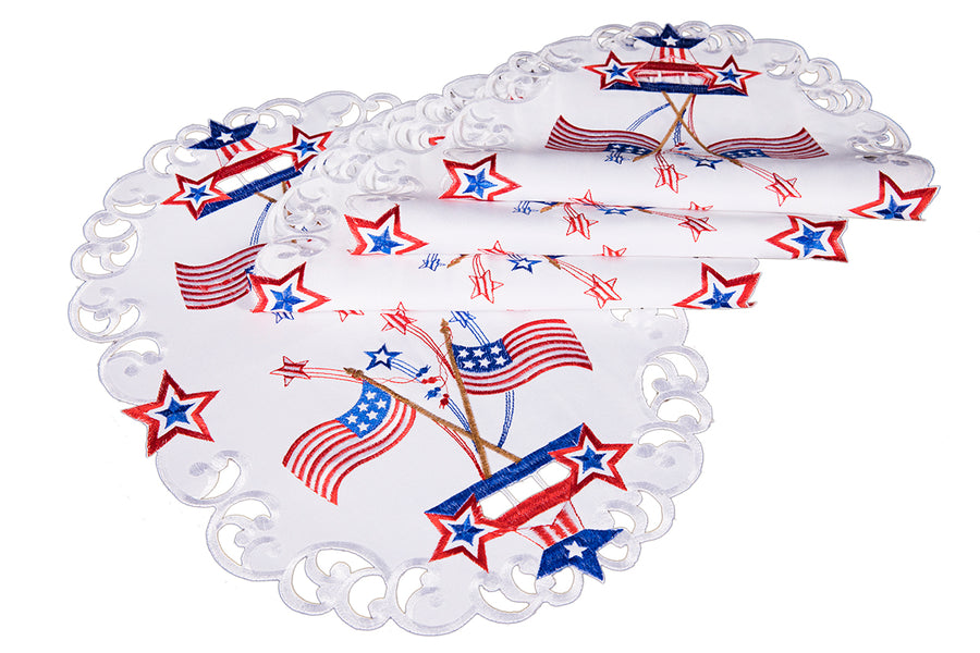 XD17105 Star Spangled Placemats,13"x19", Set of 4
