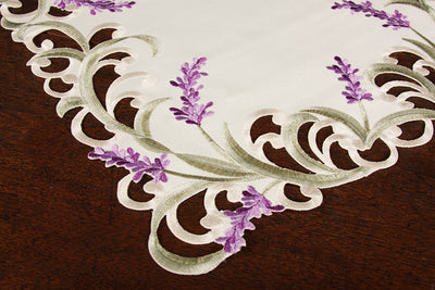 XD17107 Lavender Lace Placemats, 13"x19", Set of 4