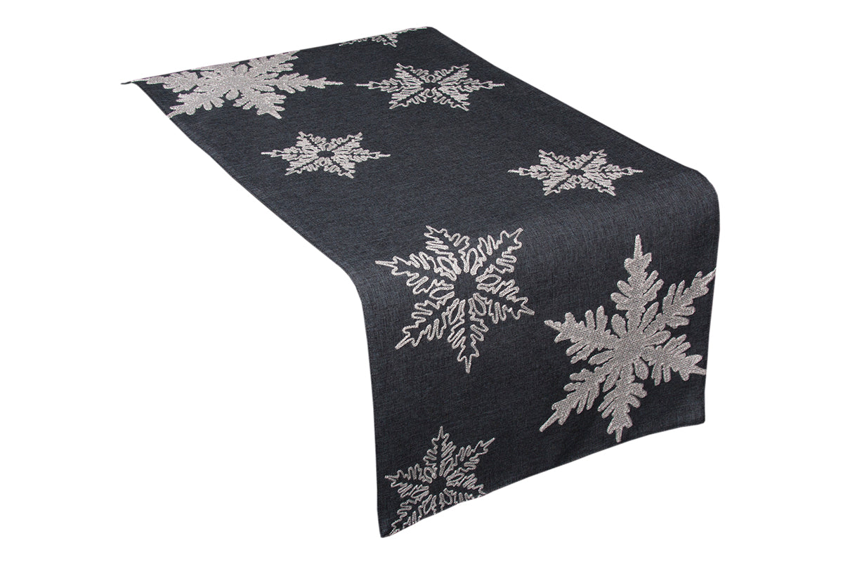 XD17141 Glisten Snowflake Table Runner