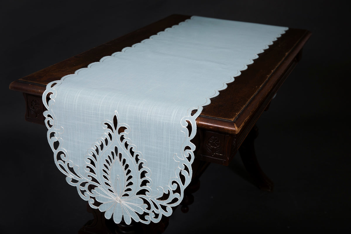 Xia Home Fashions Wilshire Embroidered Cutwork Table Runner 16x54