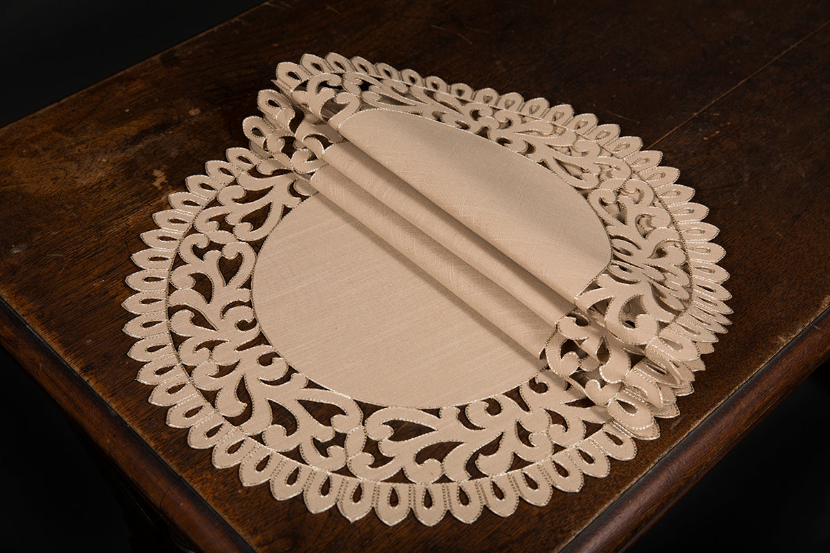 XD17145 Vine Placemats, 16"Rnd, Set of 4