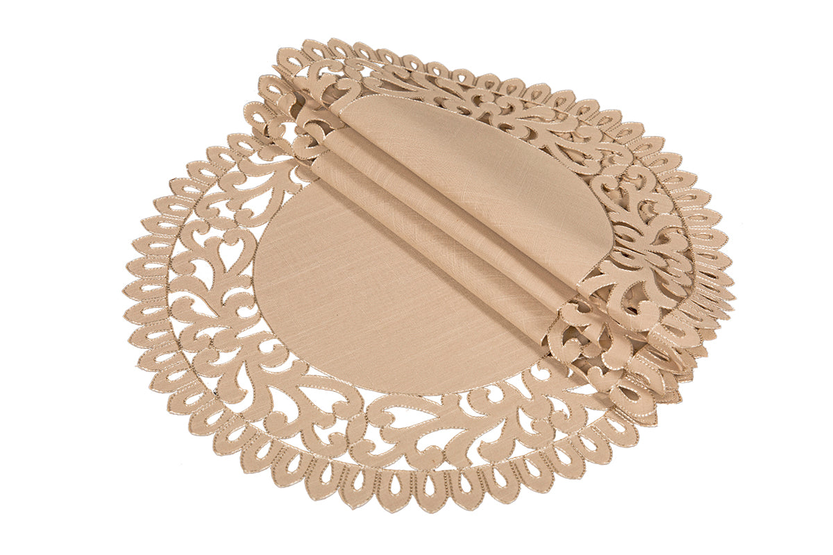 XD17145 Vine Placemats, 16"Rnd, Set of 4