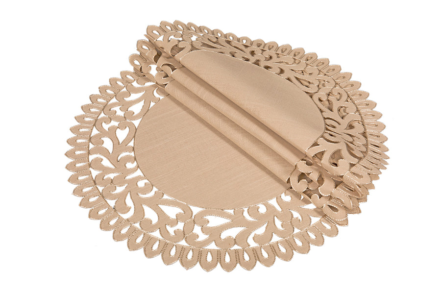 XD17145 Vine Placemats, 16"Rnd, Set of 4