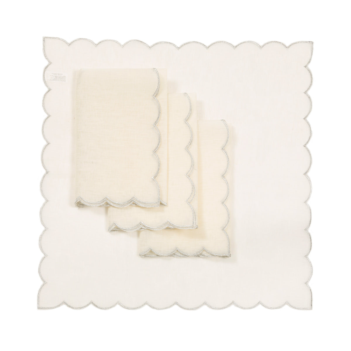 Sheer Scalloped Edge Napkins | Set of 4