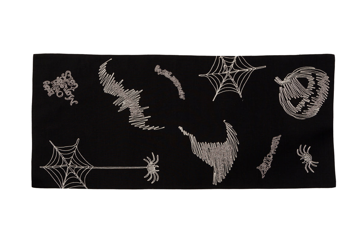XD18802 Happy Halloween Table Runner 16x36 Black