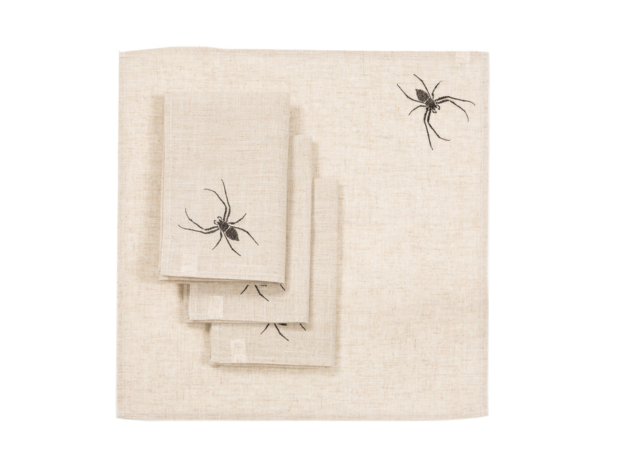 XD18803 Halloween Creepy Spiders 20''x20'' Napkins, Set of 4