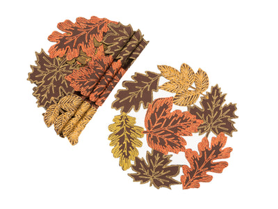 XD18805 Autumn Leaves 16'' Placemats, Set of 4