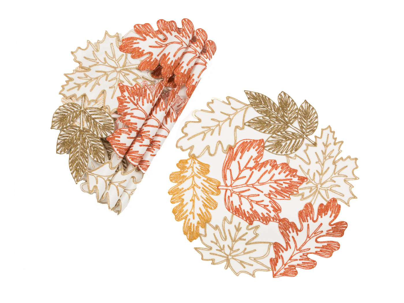 XD18805 Autumn Leaves 16'' Placemats, Set of 4
