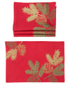 XD18901 Christmas Pine Tree Branches 14''x20'' Placemats, Set of 4