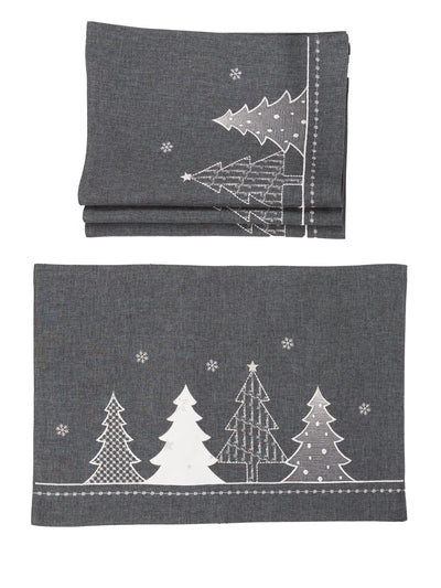 XD18902 Lovely Christmas Tree 14''x20'' Placemats, Set of 4