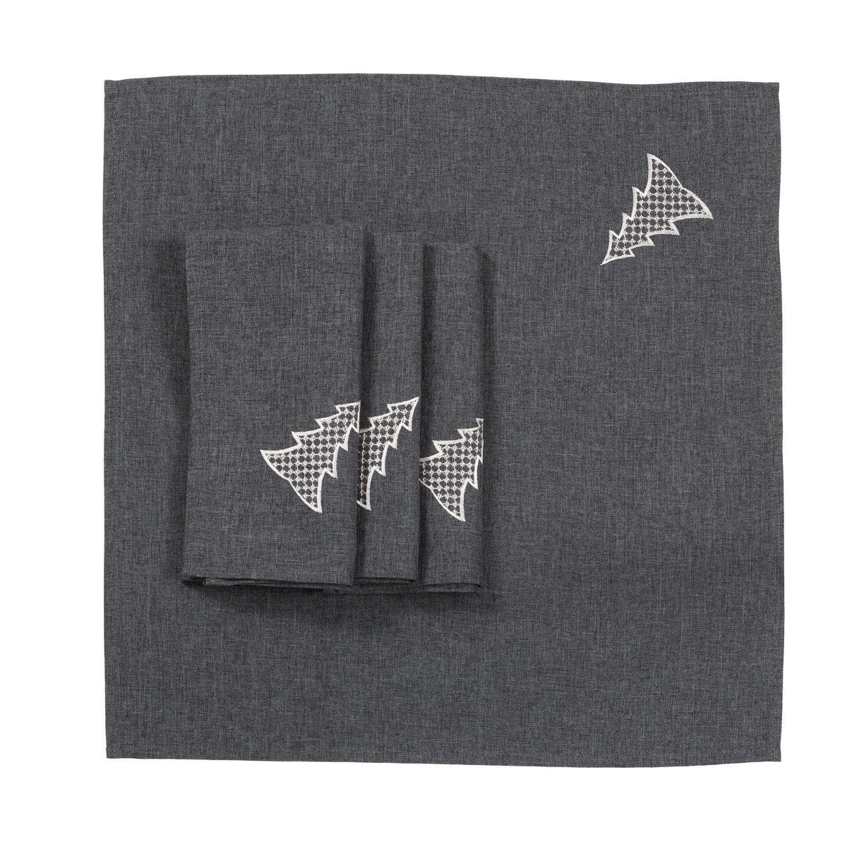 XD18902 Single Layer Napkins Set of 4 20x20 Dark Gray