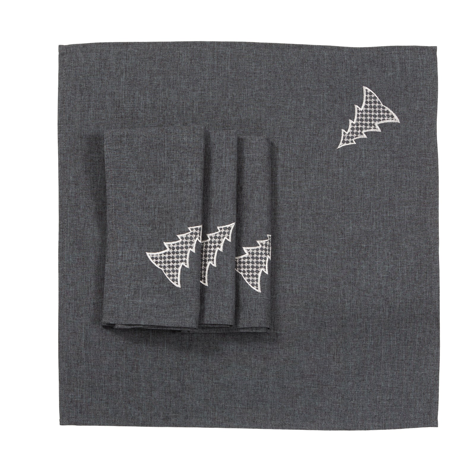 XD18902 Single Layer Napkins Set of 4 20x20 Dark Gray