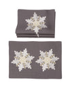 XD18903 Sparkling Snowflakes 14''x20'' Placemats, Set of 4