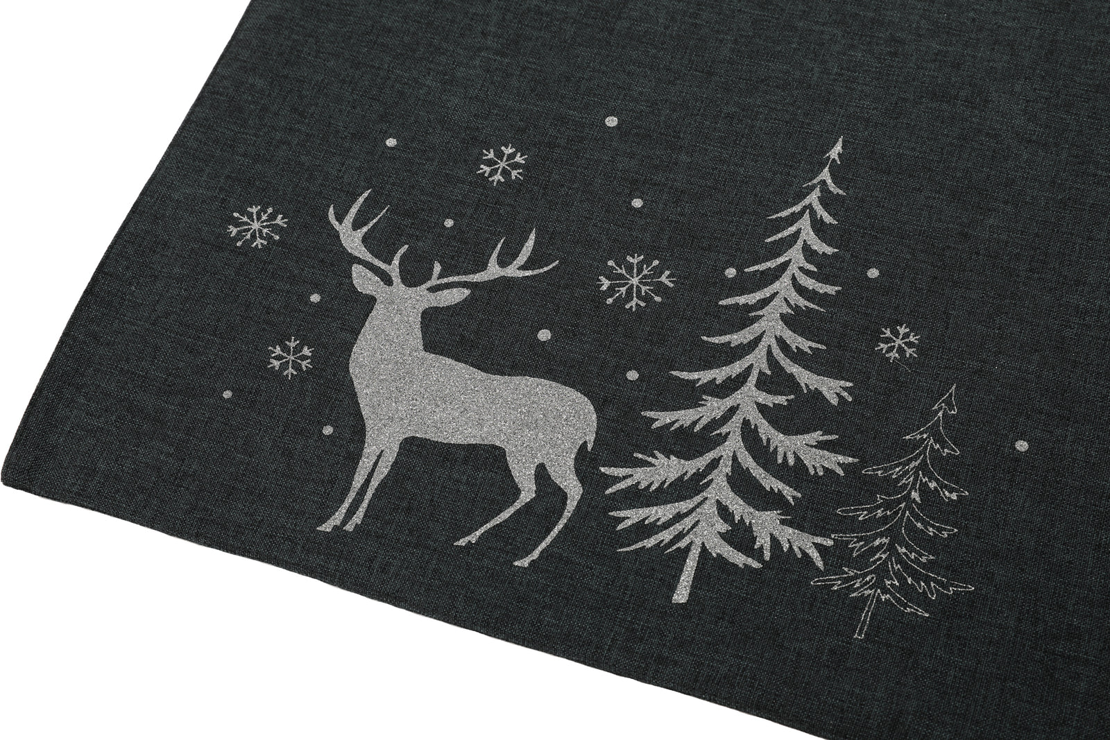 XD18905 Double Layer Round Placemats Set of 4 16 Inch Dark Gray