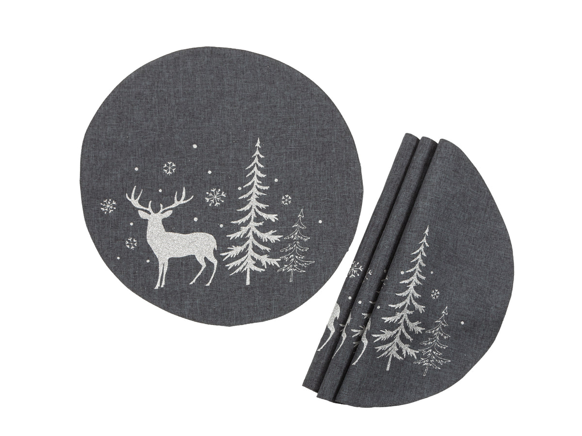 XD18905 Double Layer Table Runner 16x70 Dark Gray