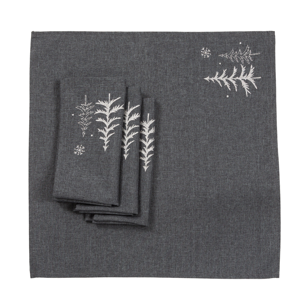 XD18905 Single Layer Napkins Set of 4 20x20 Dark Gray