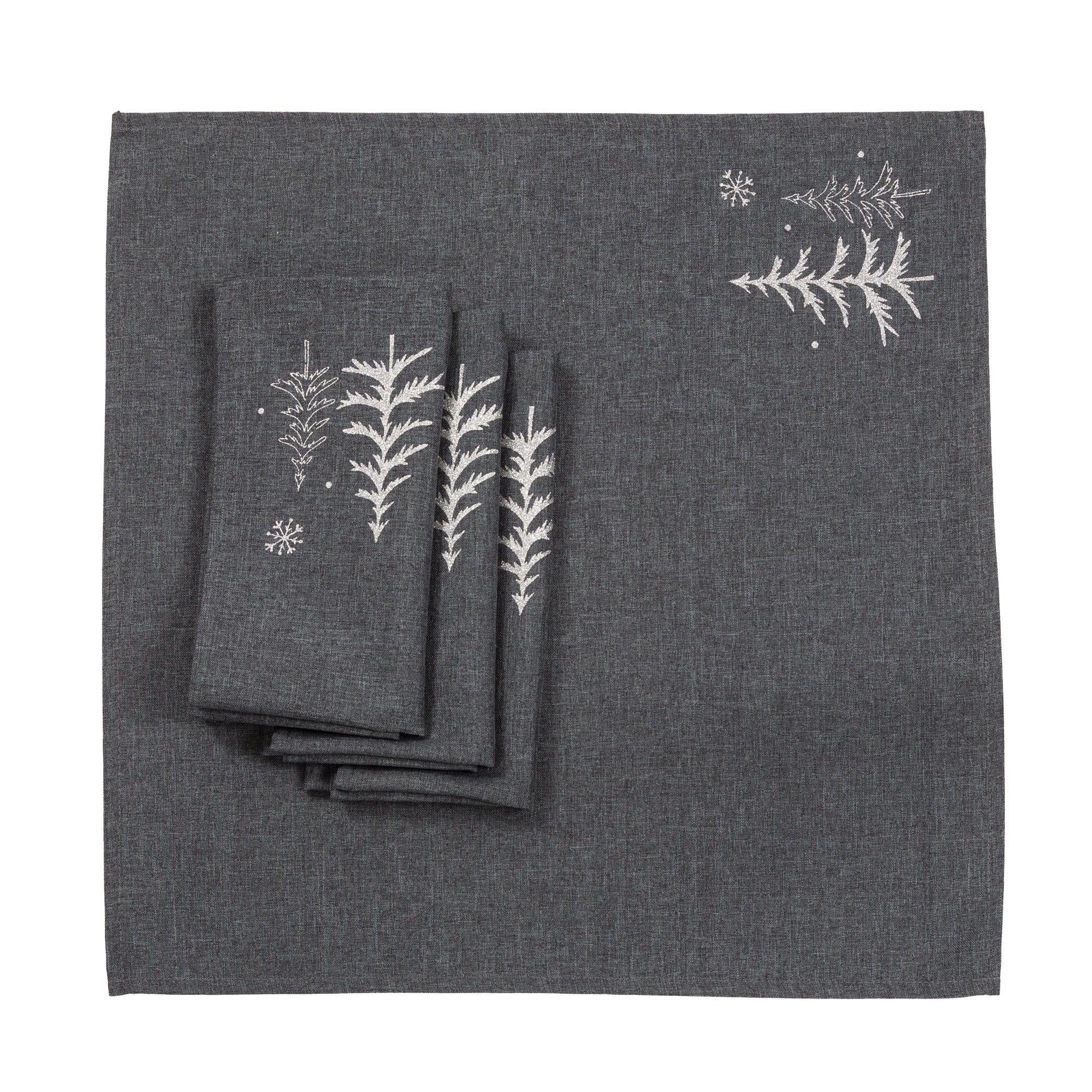 XD18905 Snowing Forest 20''x20'' Napkins, Set of 4