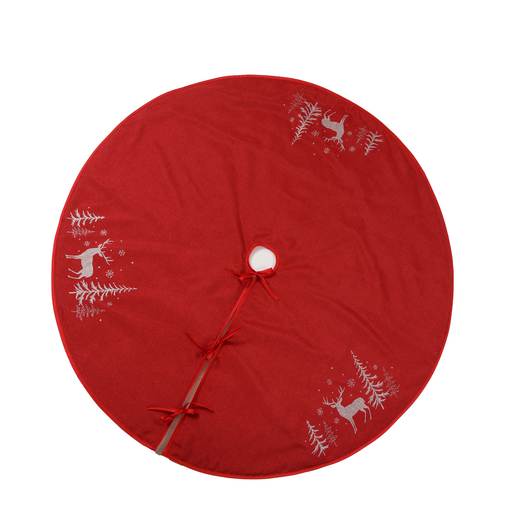 XD18905 Deer In Snowing Forest 56'' Tree Skirt