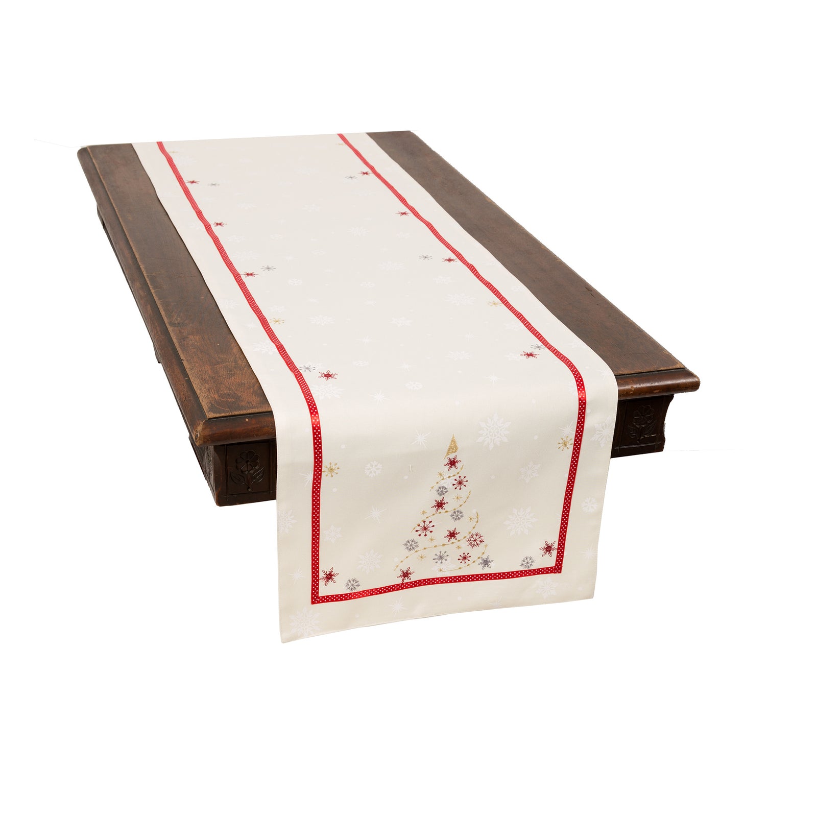 XD18908 Double Layer Table Runner 16x36 Cream